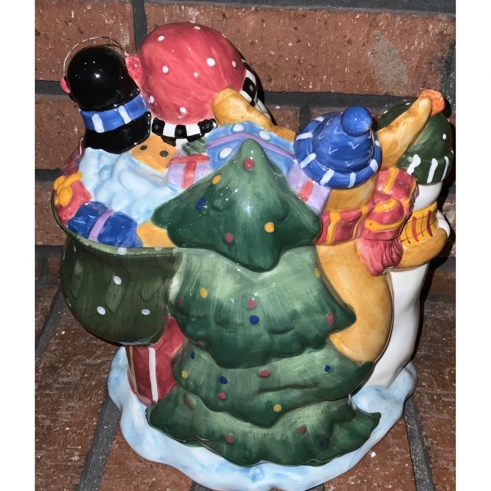 JCPenney Home Collection Christmas Cookie Jar Santa Snowman Reindeer Penguin 10